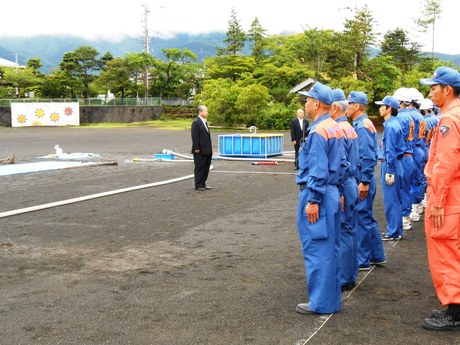 （6月14日）消防操法大会早朝訓練激励.JPG