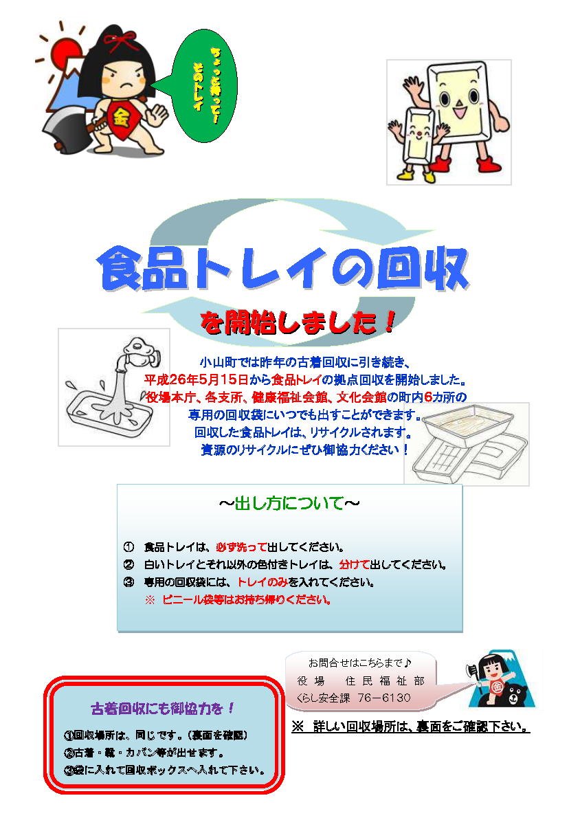 食品トレイ回収チラシ