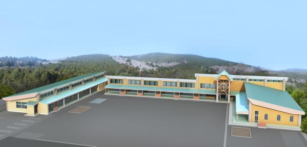 すばしりこども園　園舎のパース写真