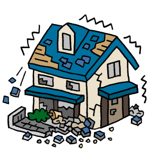 地震のイラスト