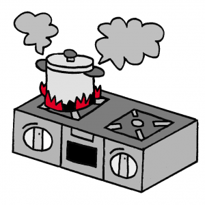 コンロのイラスト