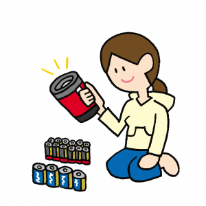 懐中電灯のイラスト