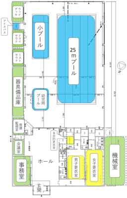 小山町温水プール平面図想定プラン