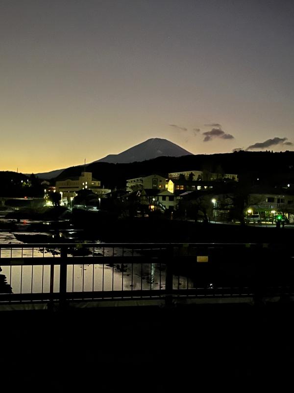 夕暮れの富士