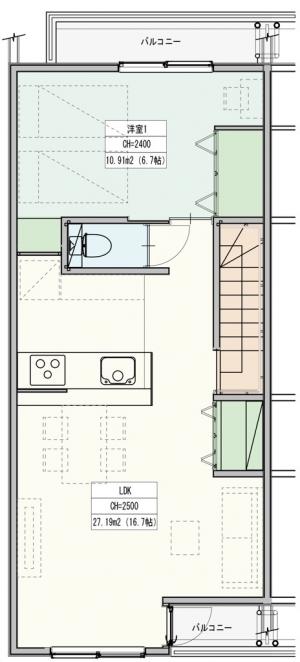 Cタイプ2階間取り図
