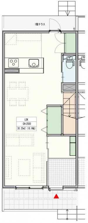 Dタイプ1階間取り図