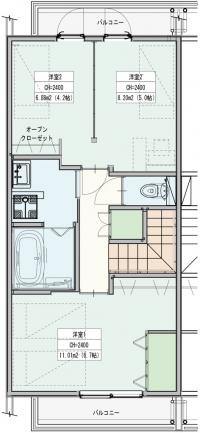 Bタイプ2階間取り図