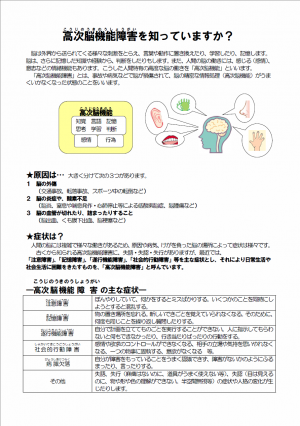 高次脳機能障害を知っていますか。